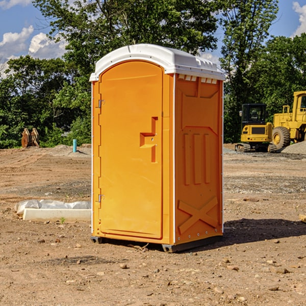 how often are the portable restrooms cleaned and serviced during a rental period in Salyer CA